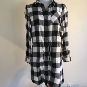 Black and White Plaid Dress